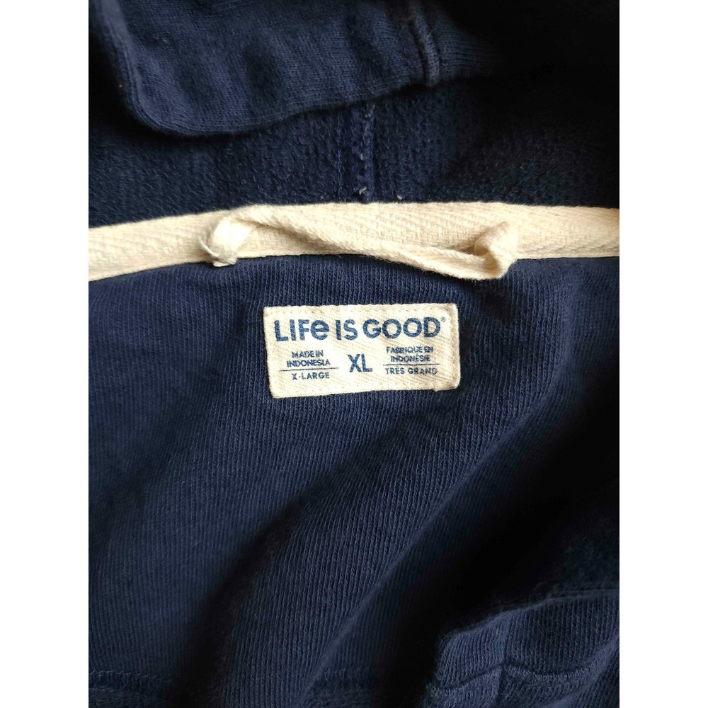 Life Is Good Hoodie Womens XL Blue Granola Girl Athleisure Loungewear Gorpcore - Picture 4 of 7